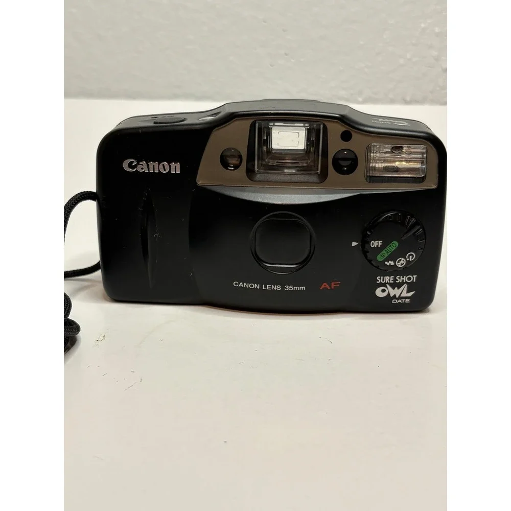 Canon Sure Shot Owl Date 35mm Point & Shoot Film Camera